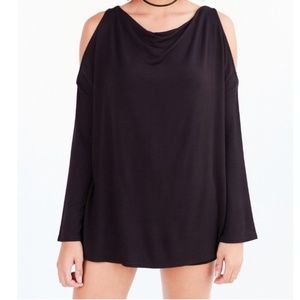 UO Silence + Noise Falun Cold Shoulder Pullover